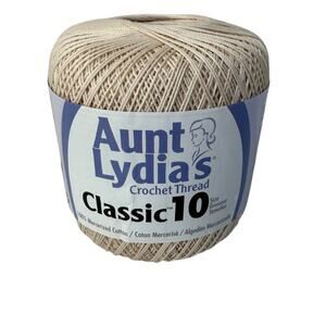 Aunt Lydia's Crochet Thread Classic 10 Natural Mercerized Cotton 400 Yards